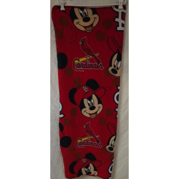 Northwest Disney MLB St Louis Cardinals Mickey Silk Touch Throw Blanket W40xL50 - Picture 1 of 12